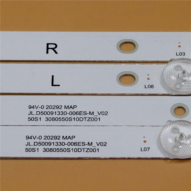 Barras de luz de matriz de LED de TV JL.D50091330-006ES-M_V02 Tiras de luz de fundo 50S1 3080550S10DTZ001 Kits HL-00500A30-0901S-04 A0/A1 4*9