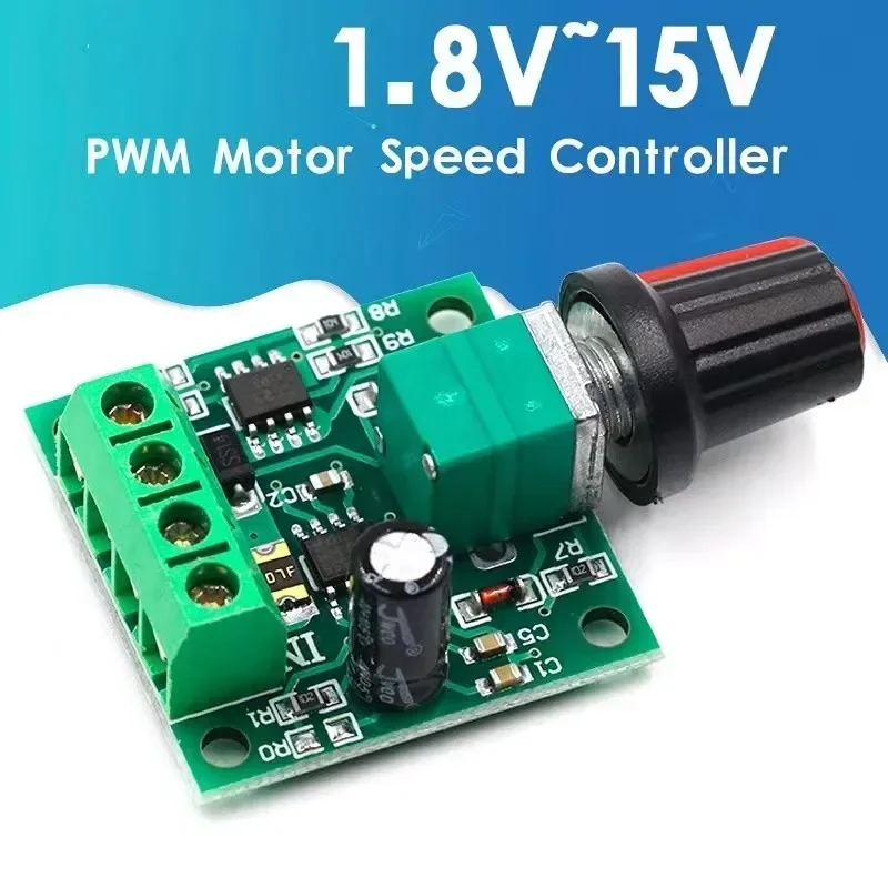 

DC Motor 1.8/3/5/6/12V PWM Speed Controller Potentiometer Knob Switch Kit Stepless Speed Regulator LED Dimmer Power Controller