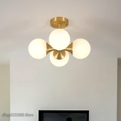 Modern LED Ceiling Lights Nordic Creative Glass Ball Led ceiling lamps living room Kitchen Magic bean bedroom garnish fixtures