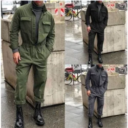 Winter and Winter New Casual Fashion Men's Solid Color Top Long Sleeve+Loose Pants Standing Collar Clothing Casual Set