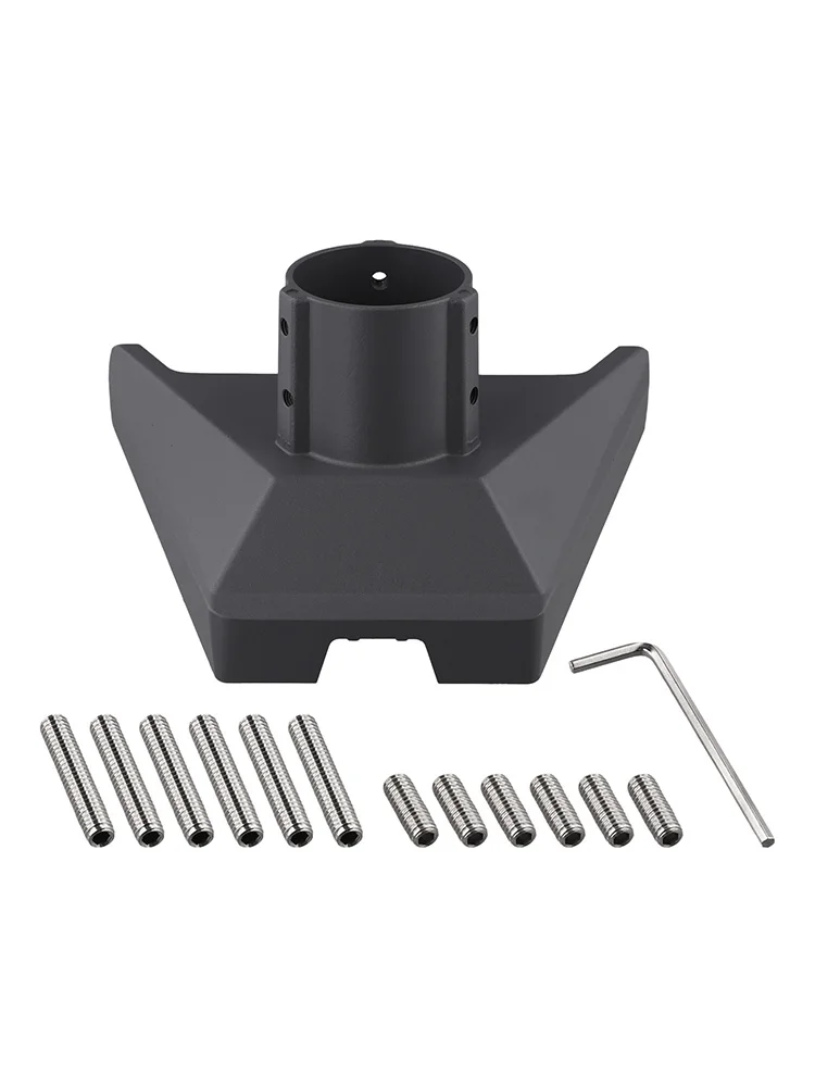 1set Pole Mount Base With Wrench 12pcs Screws Aluminum Alloy Parts For Starlink For Gen 3 Pipe Adapter Power Tools Accessories