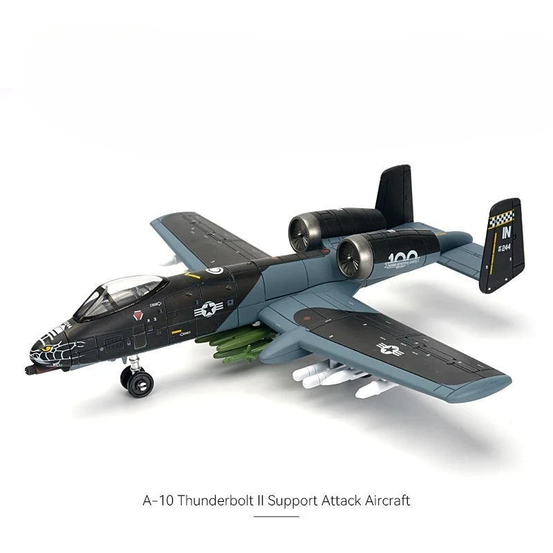 1:72 US A-10 Thunderbolt II Support Attack Aircraft Model Creative Military Series Building Blocks Toys For Kids Christmas Gifts