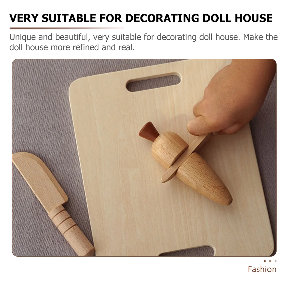 Couteau en bois simulé pour tout-petits, jouets de cuisine, ensemble de fournitures, modèle l'inventaire, accessoire de scène, 5 pièces