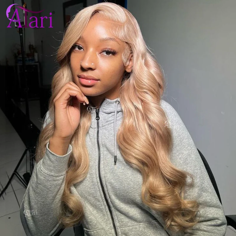 Transparent Matt gold 13x6 Lace Frontal Human Hair Wigs Brazilian Honey Blonde 13x4 Lace Front Wig for Black Women Pre Plucked