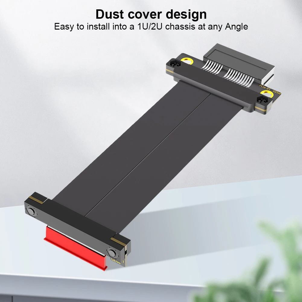 Cabo riser pci-e 1x macho para fêmea de 10cm com conector banhado a ouro adaptador extensor pci-e 1x