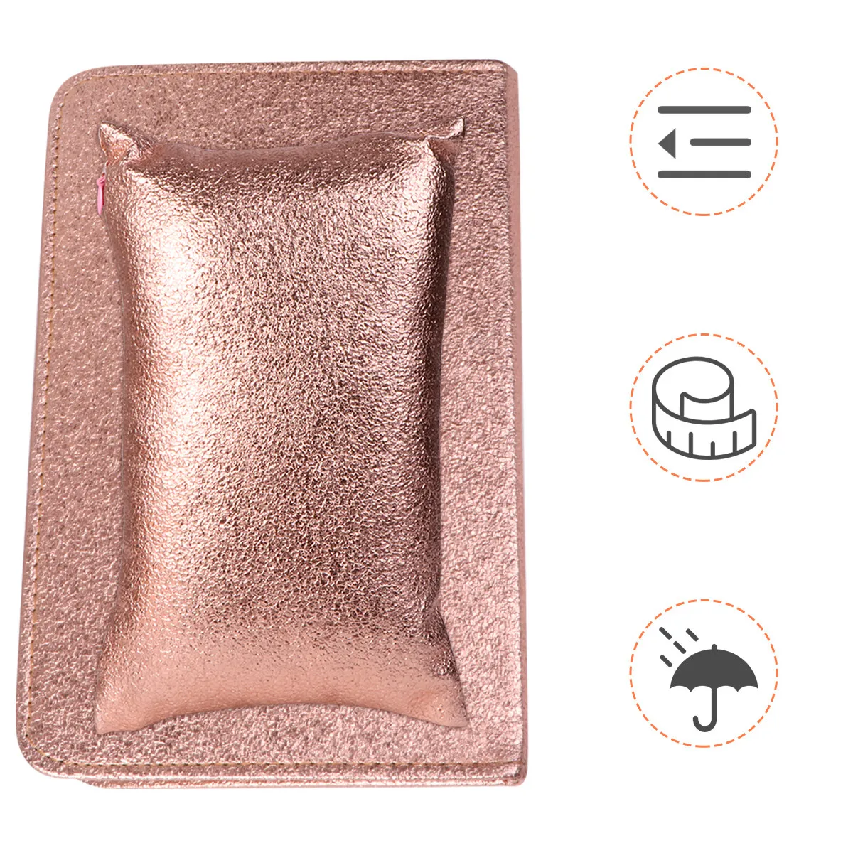 

2Pcs Compact Foldable Hand Rest Pillow PU Surface Sponge Filled Wrist Support Cushion for Nail Salon Home Use Hand Mat