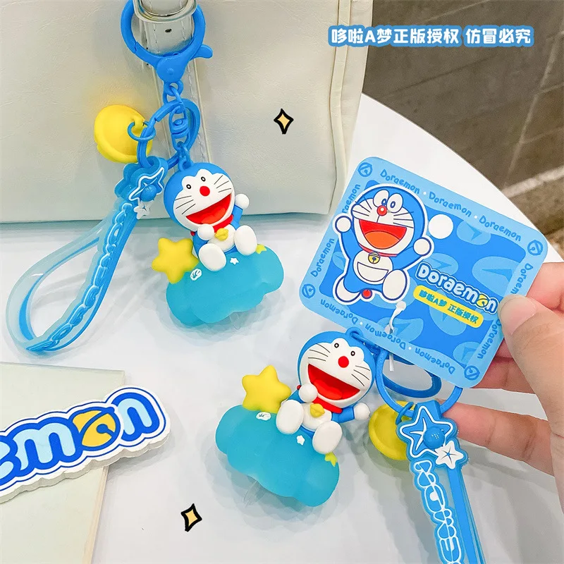 Doraemon Mysterious Deep Sea Night Light Keychain PVC Statue Action Figurine Desk Collectible Anime Model Toys Figures Gift