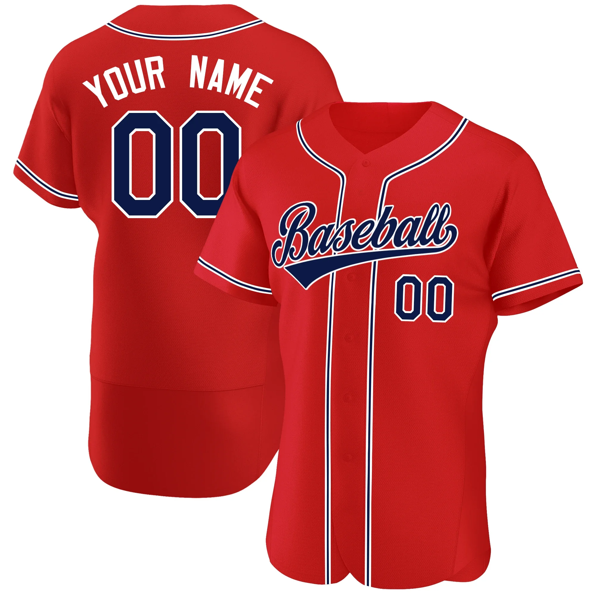 

Custom Team Baseball Jersey Hip Hop Shirt Name and Numbers Personalized Design Button-Down for Men/Women Sports Shirts