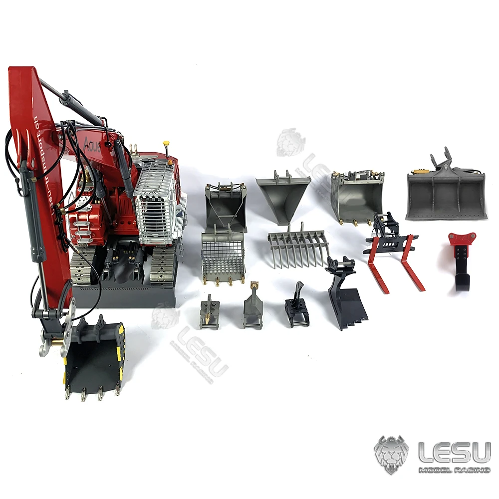 LESU 1/14 Metal RC Hydraulic Excavator Aoue ET35 12 Upgraded Parts Quick Coupler Outdoor Toys THZH1440