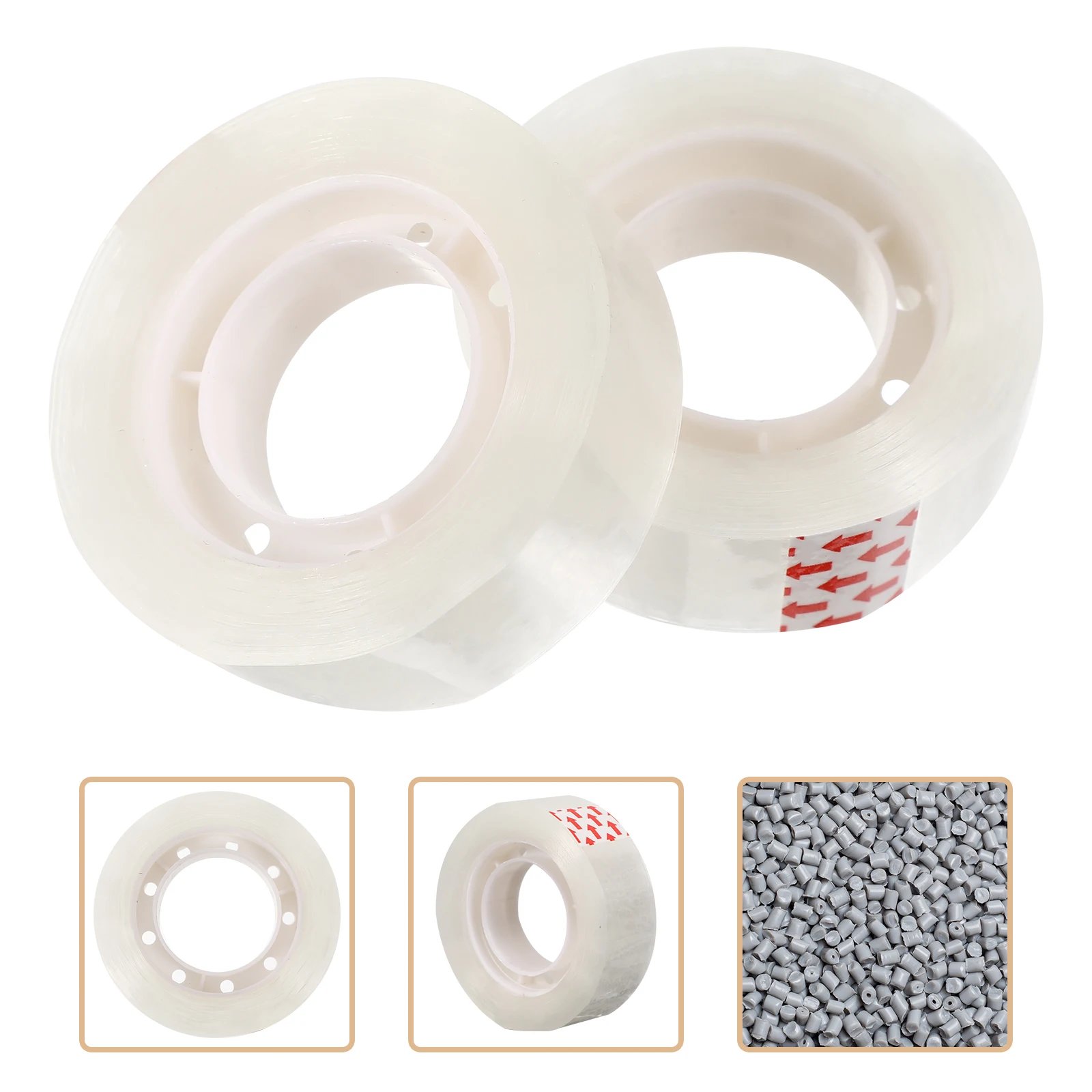 

16 Pcs Transparent Glue Tape Bopp Stationery Office Workshop Easy Refill Standard Dispensers Wide