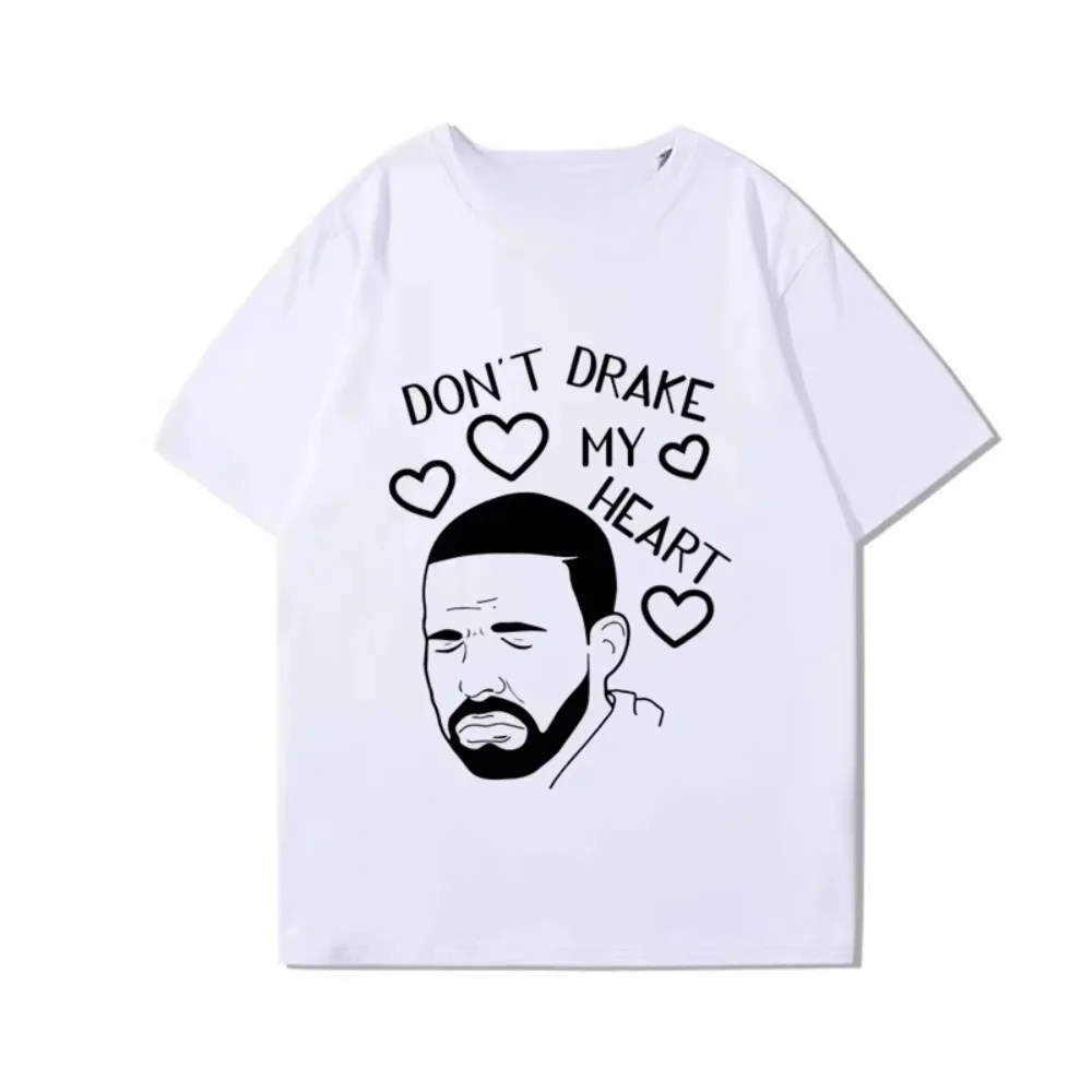 

2025 New Drake Short Sleeve Graphic Print T-shirt Album Joint Hip Hop Rap Rap American Men and Women High Street Cotton Clothes