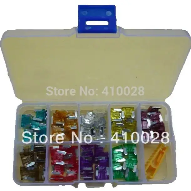 180PCS  micro Mini Assorted Car Blade Fuse AutoTruck SUV Fuses With Box 5A 7.5A 10A 15A 20A 25A 30A 35A 40A  Free shipping
