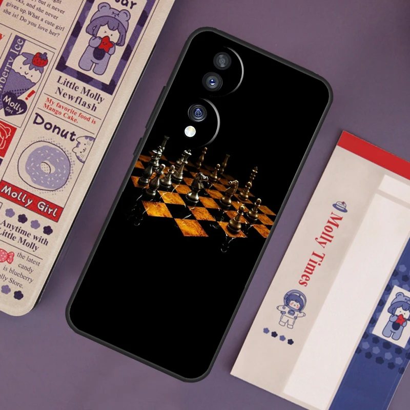 Chess Phone Case For Honor X8a X9a X7a X6 X7 X8 X9 8X 9X Magic 5 4 Lite 10 50 70 90 Lite Cover