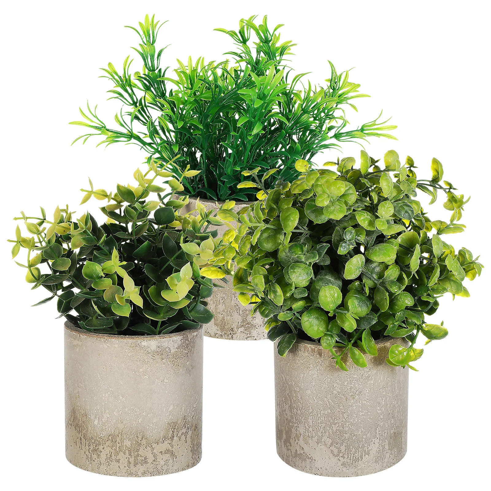 

3Pcs Faux Plants Indoor Realistic Artificial Potted Plants Home Office Kitchen Bathroom Table Decoration Fake Potted Plant