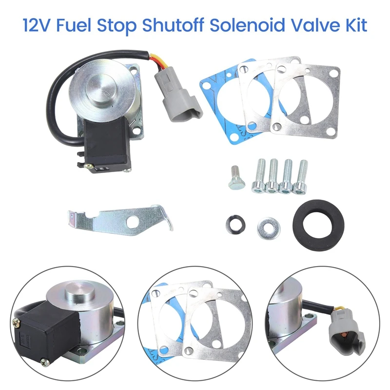 

New 12V Fuel Stop Shutoff Solenoid Valve Kit 2440210510 03938010 01660911 For Haulotte H12SD H15SX H18SXL H23TPX