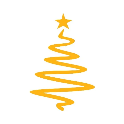 New Jargon Christmas Decorations S View Tree Sticker Decal Yellow