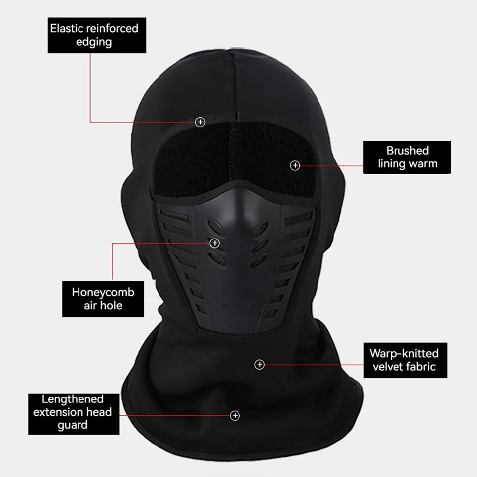 GOBYGO Skiing Cycling Balaclava Men Windproof Dustproof Warmth Sports Headwear Outdoor Running Mask Motorcycle Riding Bike Cap