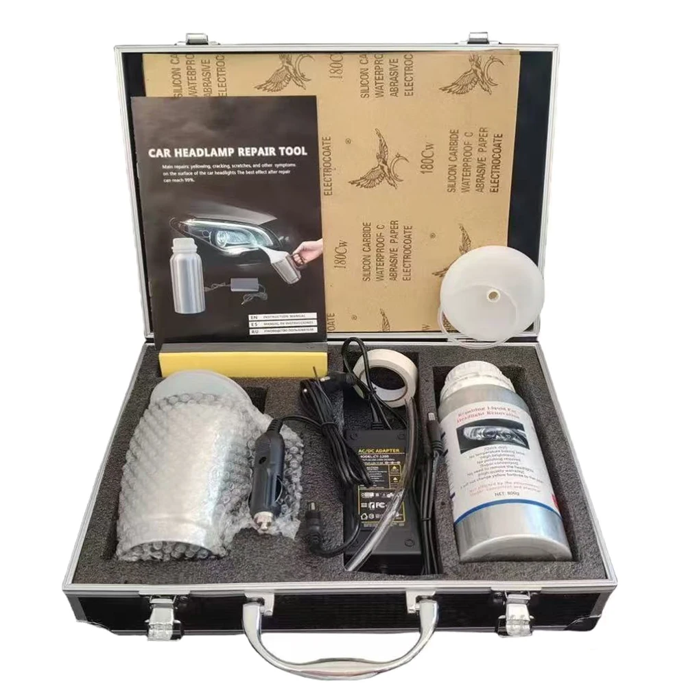 Polish Car Headlight Kit 800G Liquid Polymer Headlight Repair Renovation Tool Evaporator Set Regeneration Of Car lamps