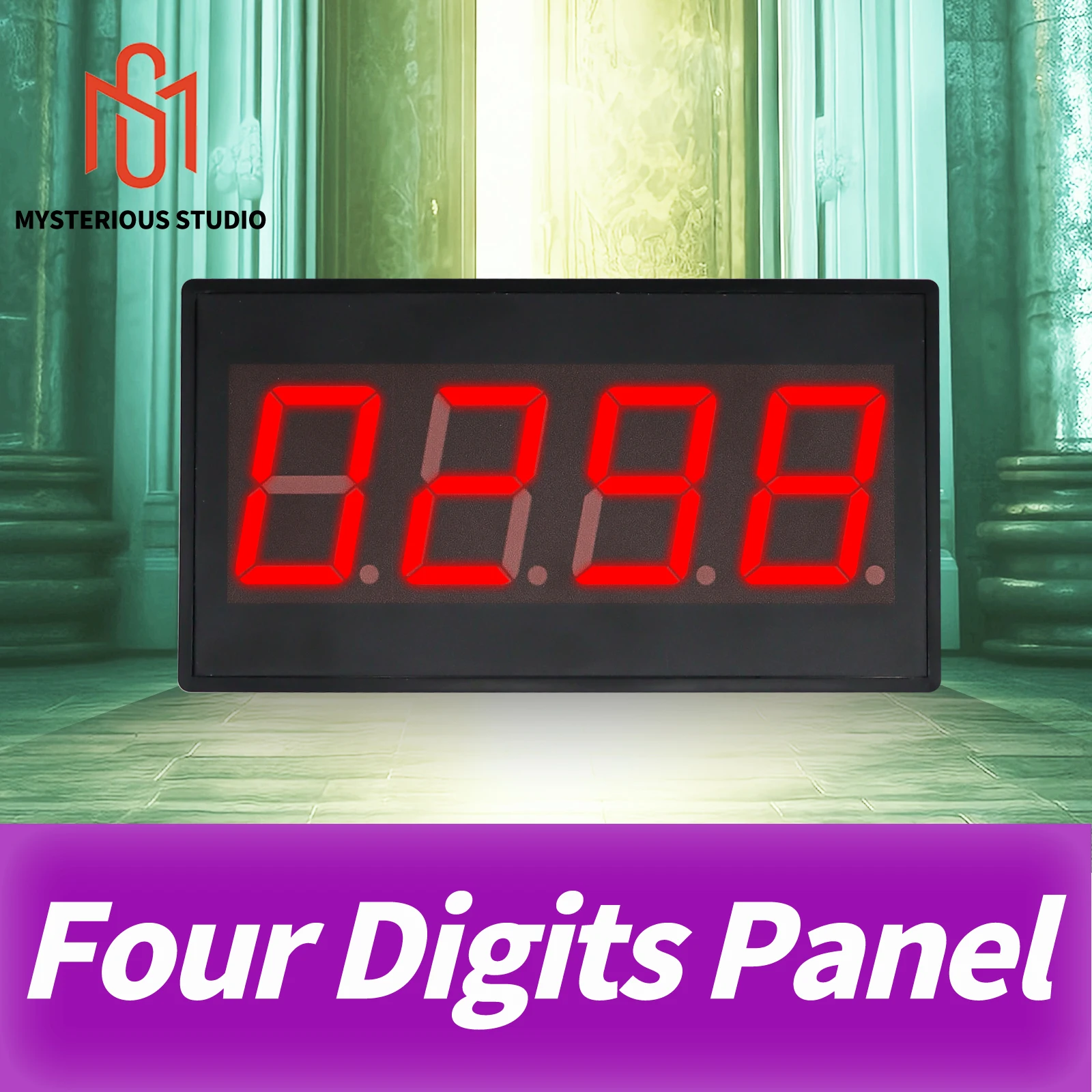 

Mysterious Studio Escape Room Prop Real Life Game Digital Tub Enter Correct Digits to Unlock Chamber Room Four Digits Panel Prop