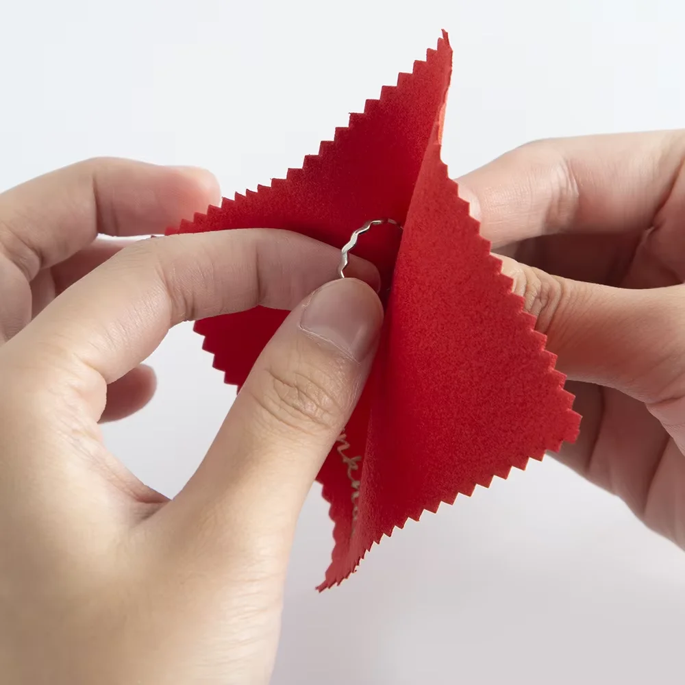 

50 Sterling Silver Polishing Cloth Cute 8x8cm Cleaning Cloths Soft Clean For Jewelry Tool Fashion Cleaning Clothes