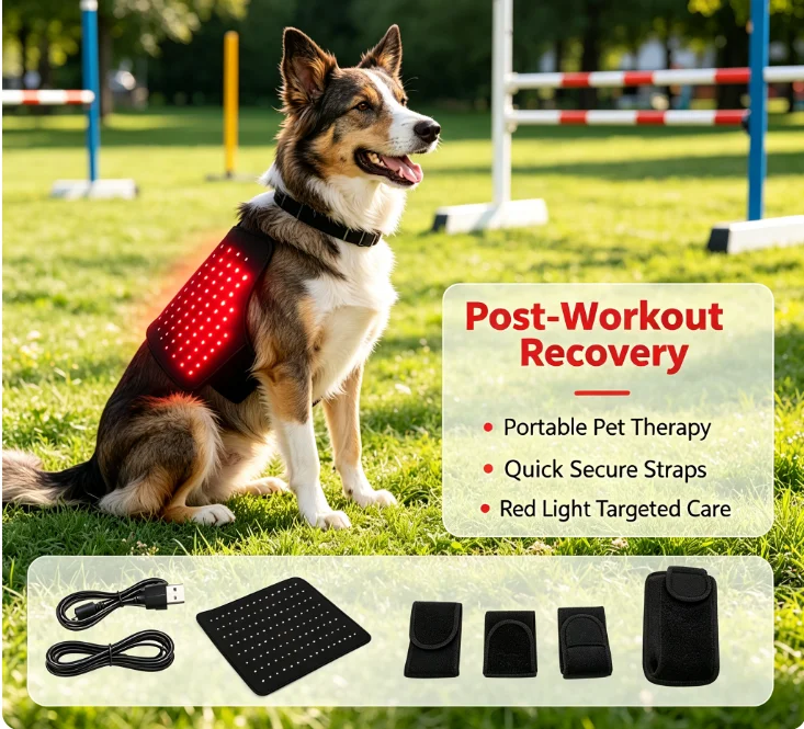 Horse Equine Red Light Therapy Wrap Pad 660nm 850nm Infrared Light Pet Animal Body Support Pad