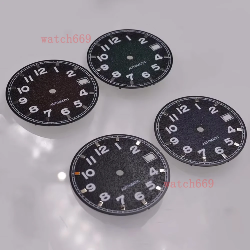 Green Luminous Blue/Green/Black/Brown Gradient Color Dial 28.5mm Fit NH35 NH36 Movement Watch Parts