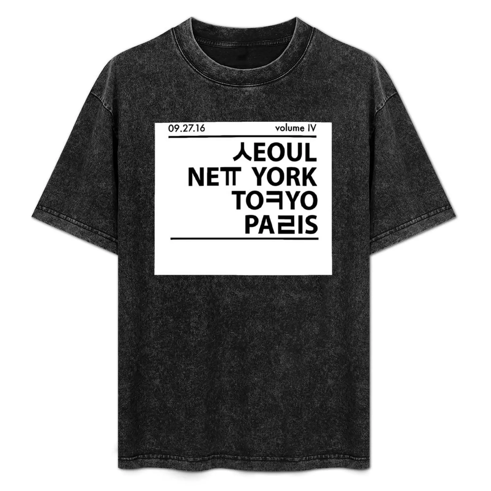 Seoul, New York, Tokyo, and Paris T-Shirt Stretch Fabric Comfort T-Shirt