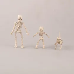 3-8 cm three Cute Fashion Design Mr. Bones Pose Skeleton Model with Dog Table Desk Book Mini Figure kids Toys Collectible Gift