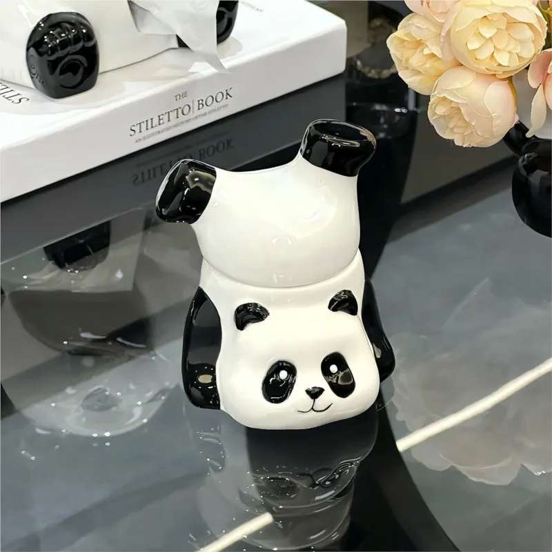 

Cute Creative Panda Shaped Toothpick Holder Home Desktop Cotton Swab Box Home Ornament Toothpick Dental Floss Storage Box ZG394