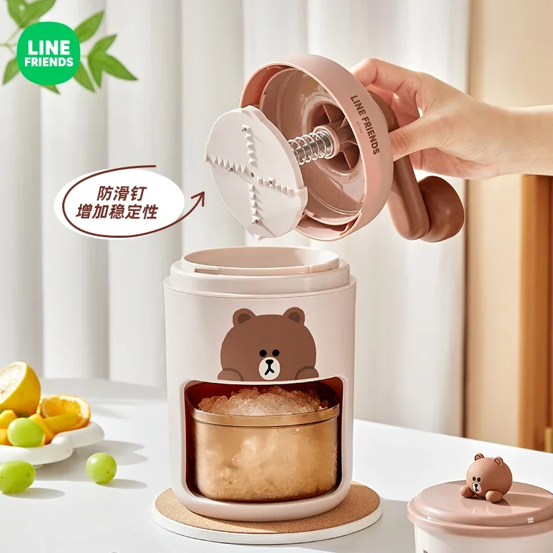 Macchina per il ghiaccio tritato manuale per uso domestico piccola macchina per il ghiaccio di granine per bancarelle macchina per la rasatura del ghiaccio a manovella