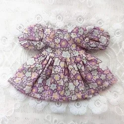 Obitsu11 Clothes Cute Floral Dress For 1/12BJD Dolls Princess Bubble Sleeved Dress For OB11 Dolls Clothes Accessories Kids Toys