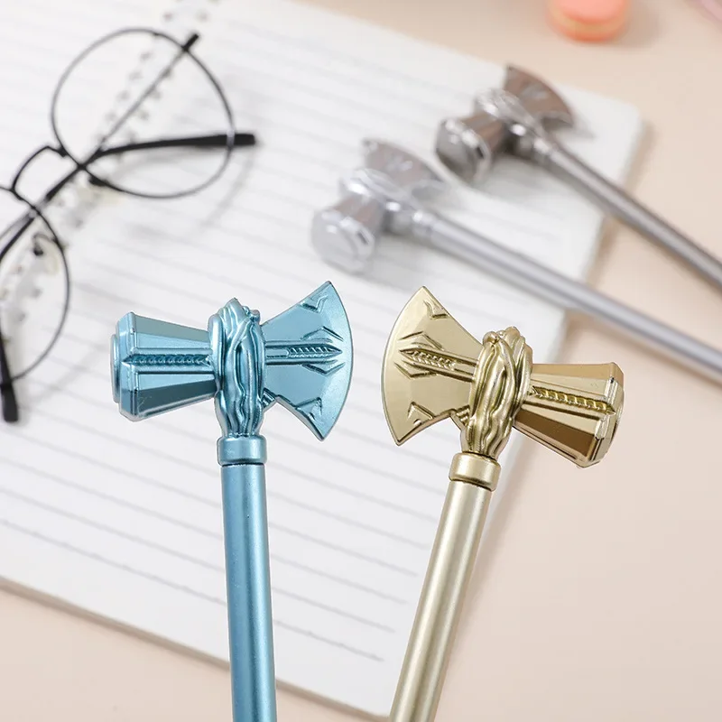 12Pcs Wholesale simulation Thor's Axe gender-neutral pen, creative and durable high-value student stationery