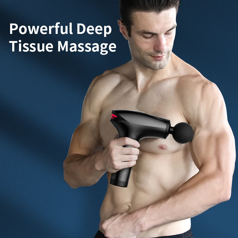 Elétrica Cold Compress Massage Gun, percussão pistola massageador, gelada, corpo, pescoço, costas, esporte, tecido profundo, relaxamento muscular, novo