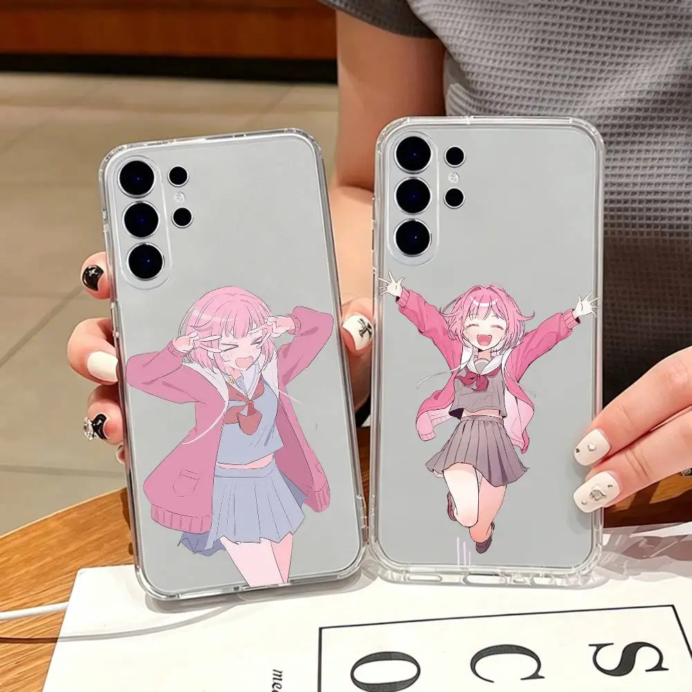Otori Emu Cute Anime Girl Phone Case For Samsung S25,S24,S21,S22,S23,S30,Ultra,S20,Plus,Fe,Note,10,9,5G Transparent Cover