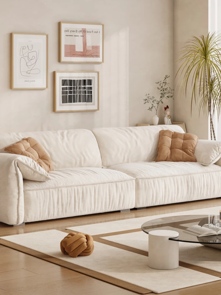 

Elephant Ear Technology Fabric Sofa Living Room Small Apartment Nordic Baxter Internet Celebrity Modern Simple down Sofa