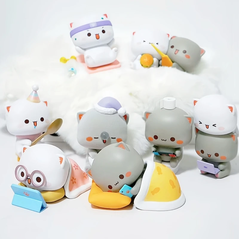 

Новая оригинальная серия Cute Cat 4, слепая коробка, коллекция фигурок-сюрпризов, мини-набор кукол для декора стола, подарок на день рождения, загадочные подарки