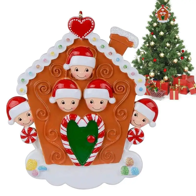 Christmas Resin Pendant New Home Christmas Ornament 2023 Pendant Decoration Family Pattern For Living Room Bedroom Classroom