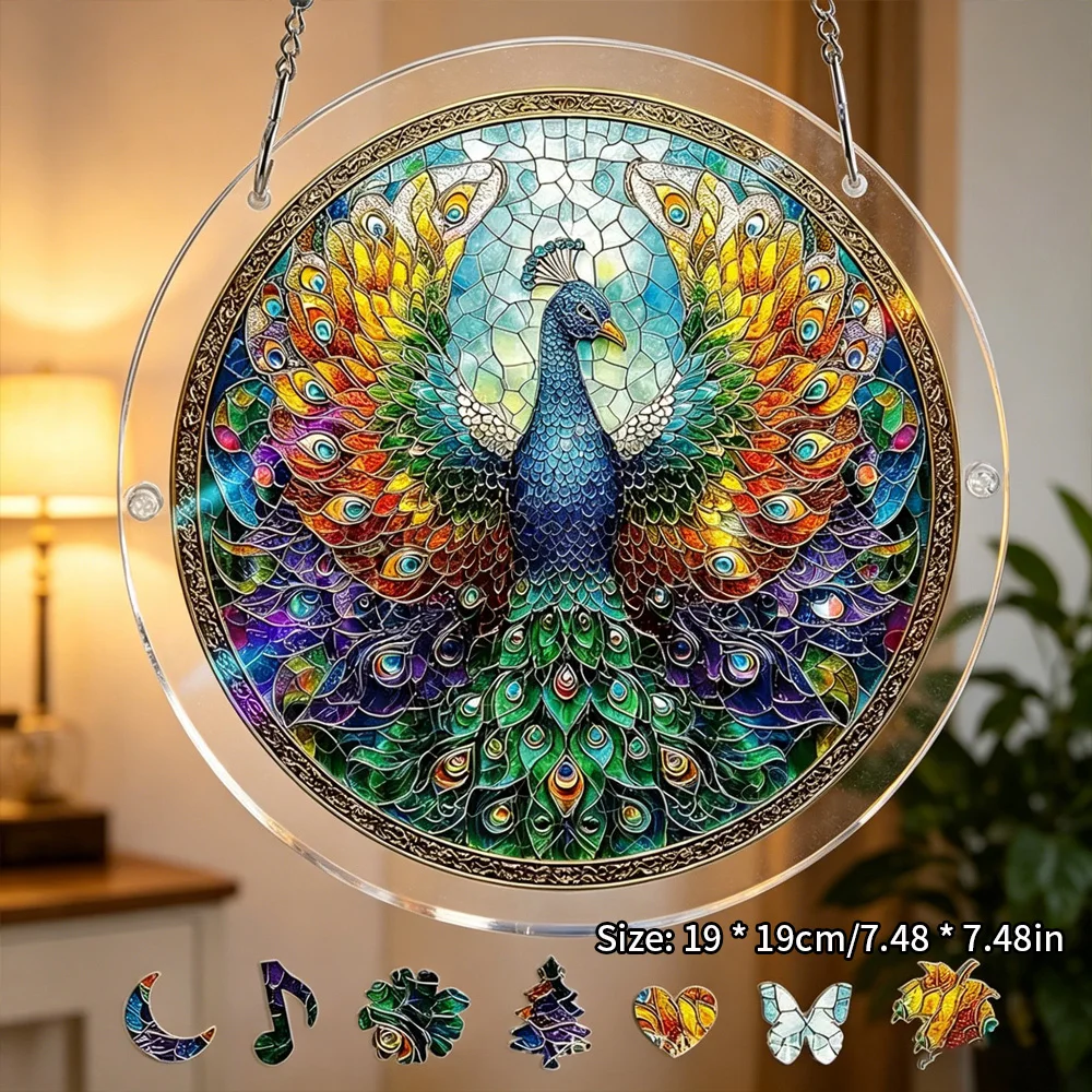 DIY Acrylic Puzzle Suncatcher Window Hanger Aesthetic Home Indoor Decor Gift - view 6