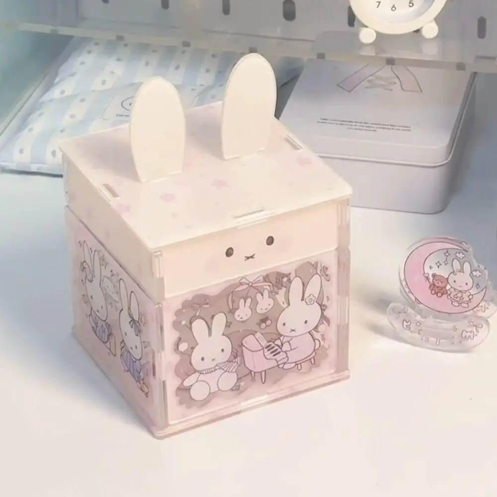 

Miffy Storage Box Cute Anime Cartoon Creative Simple Dustproof Desktop Folding Kawaii Waterproof Storage Box Gift