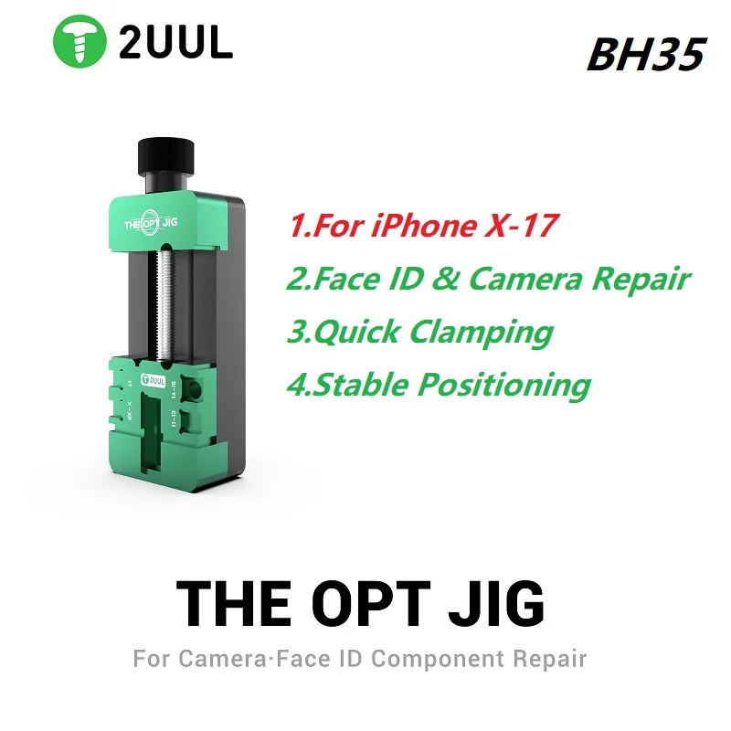 2UUL BH35 Precision Holding Jig, Stable Counterweight Fixing Clamp for iPhone X 11 12 13 14 15 16 17 Face ID & Camera Repair