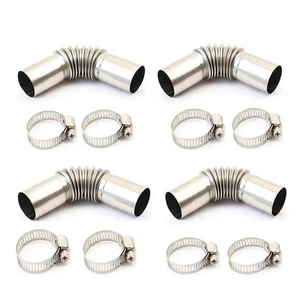 13cm Stainless Steel Exhaust Pipe 24mm Corrugated Hose Connector For Air Parking Heater Heating System Vent Tube