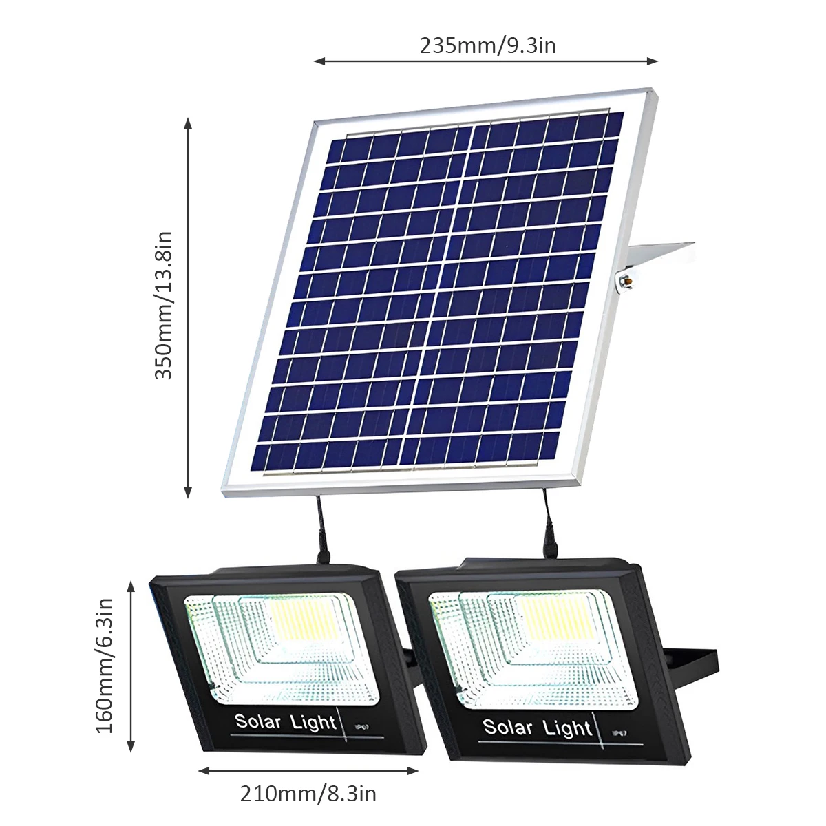 Solar Spotlight High Brightness Sensor Solar Wall Light with Remote Control Outdoor Split Solar Panel Lamp Solar Flood Light