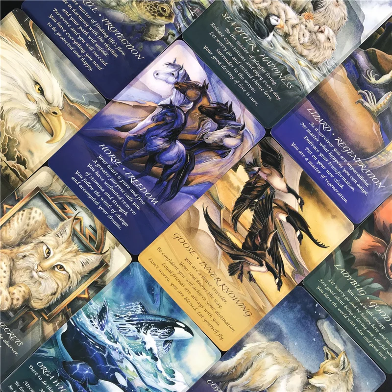 Tarotkarten Spirituosen der Tiere Oracle Cards Games Set Party Entertainment Brettspiele