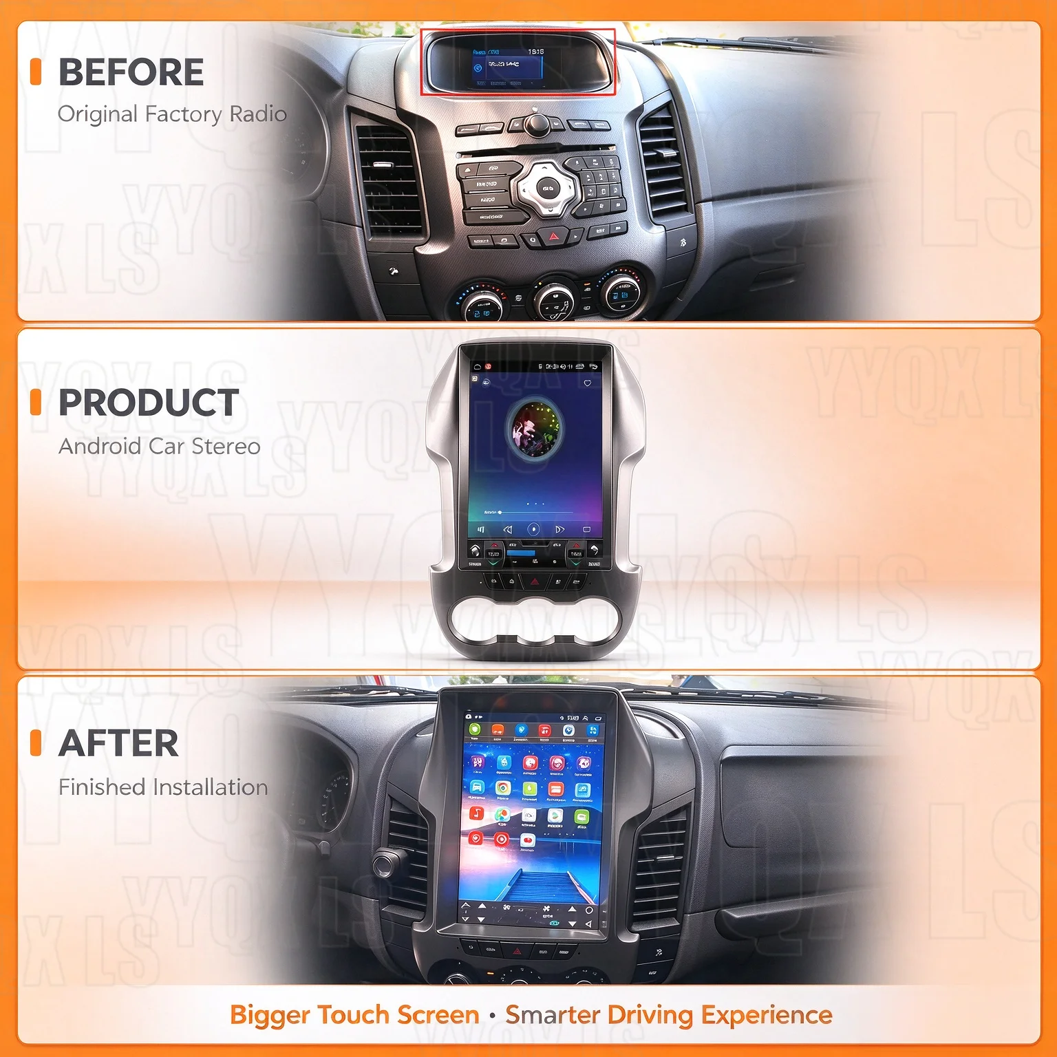 Carplay Android 15 For Ford Ranger 2011-2016 Car GPS Navigation Multimedia Player Radio Tape Head Unit car intelligent systems