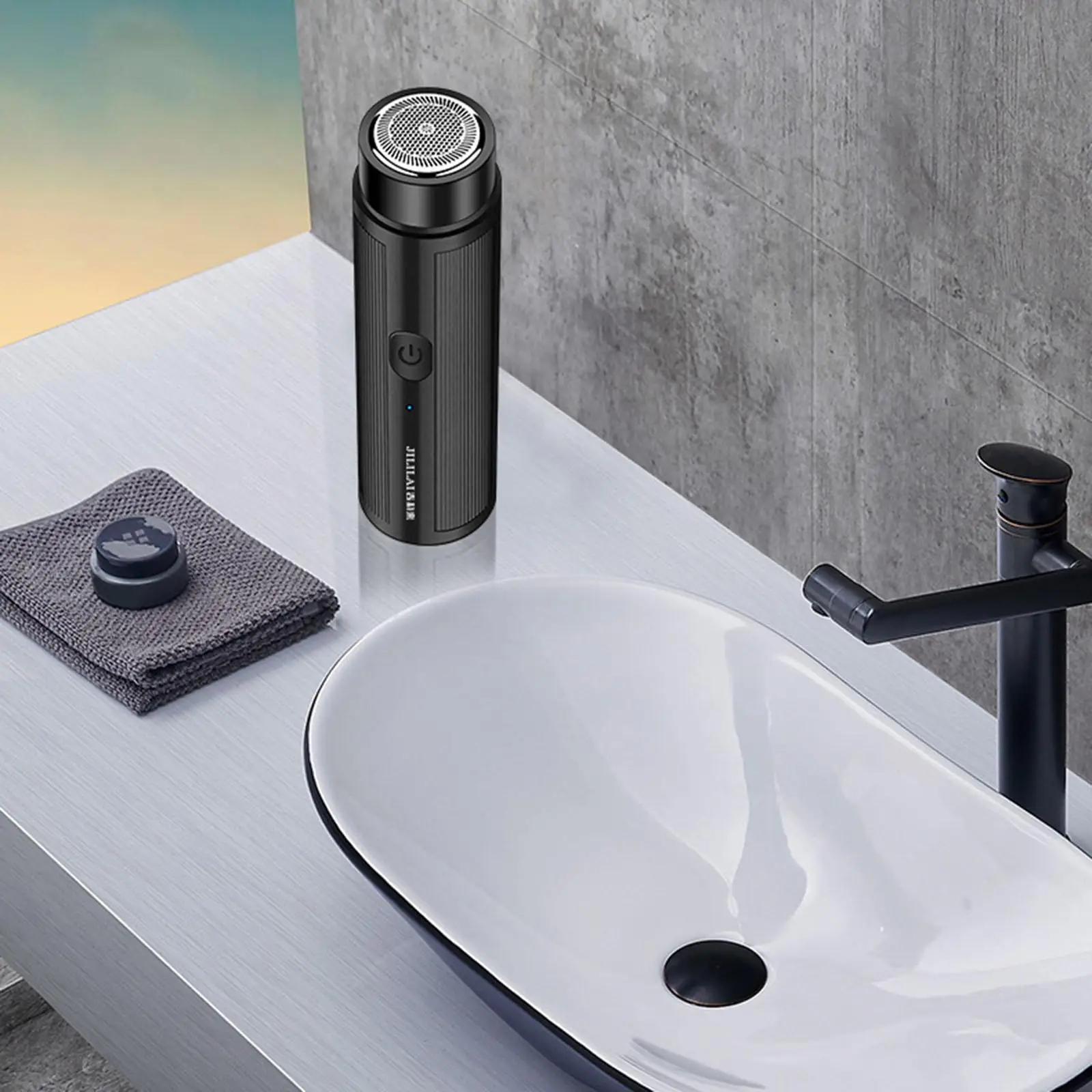 

IPX5 Waterproof Mini Electric Shaver USB Rechargeable Rotary Beard Trimmer Face Shaving Device for Men
