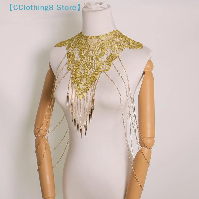 1 Stück Goldfarbene Spitzenket – Body Jewelry Necklace Bewertung und Preis