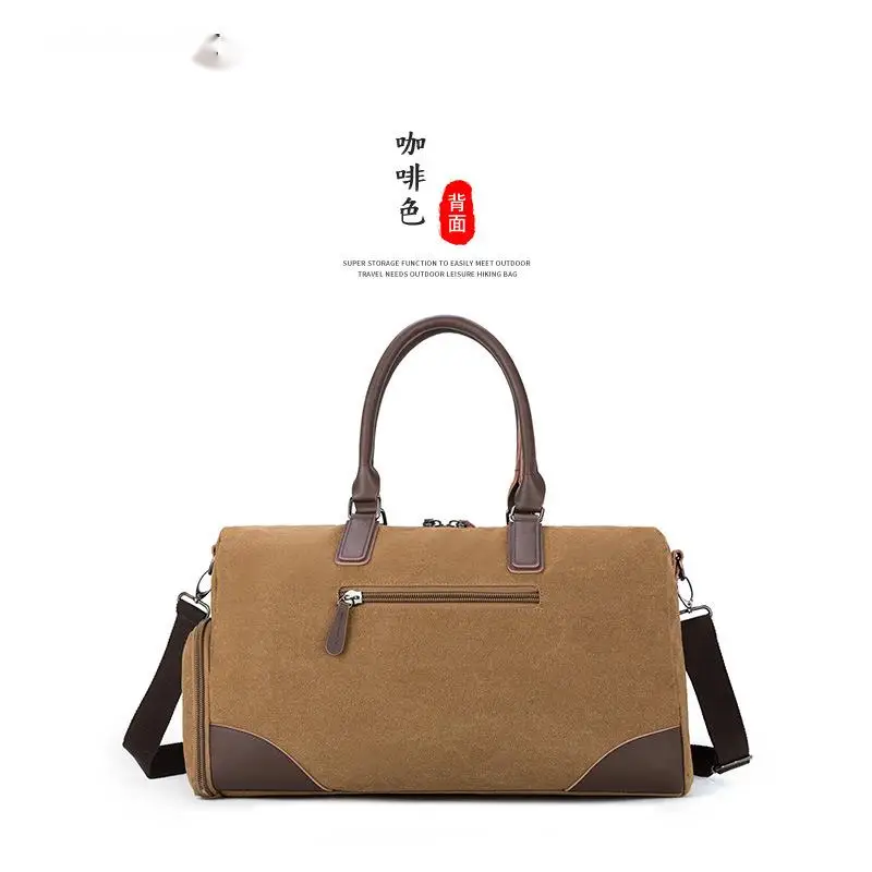 New Canvas Large Capacity Travel Bag Fashion Handbag Gym Travel Portable Large Capacity Shoulder Bag Personality Crossbody