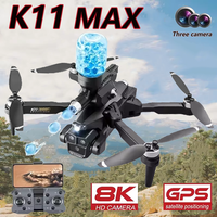 K11 Max Drone GPS Professional Aerial Photography 8K HD Three Camera with Water Bomb Obstacle Avoidance Foldable Quadcopter Toys