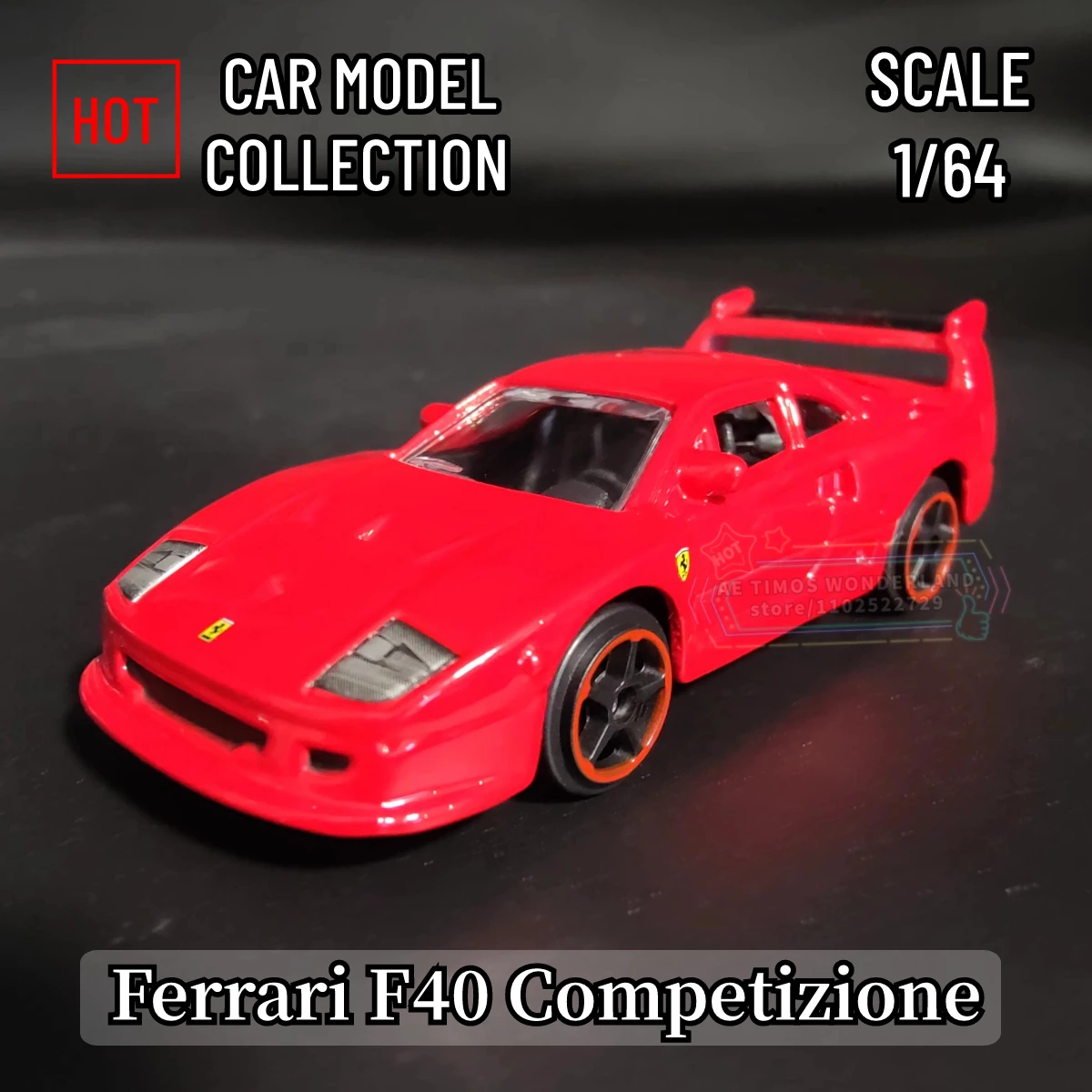 

Bburago 1:64 Ferrari F40 Competizione Replica Realistic Car Model – Ideal Gift for Kids Adults Car Miniature Collection Toy