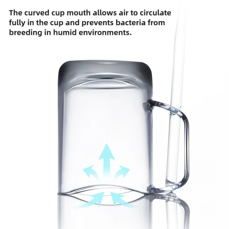 Copo de escova de dentes demon slayer, copo de plástico para enxaguatório bucal com suporte, copo transparente para gargarejo, lavagem da boca, acessórios de banheiro para casa